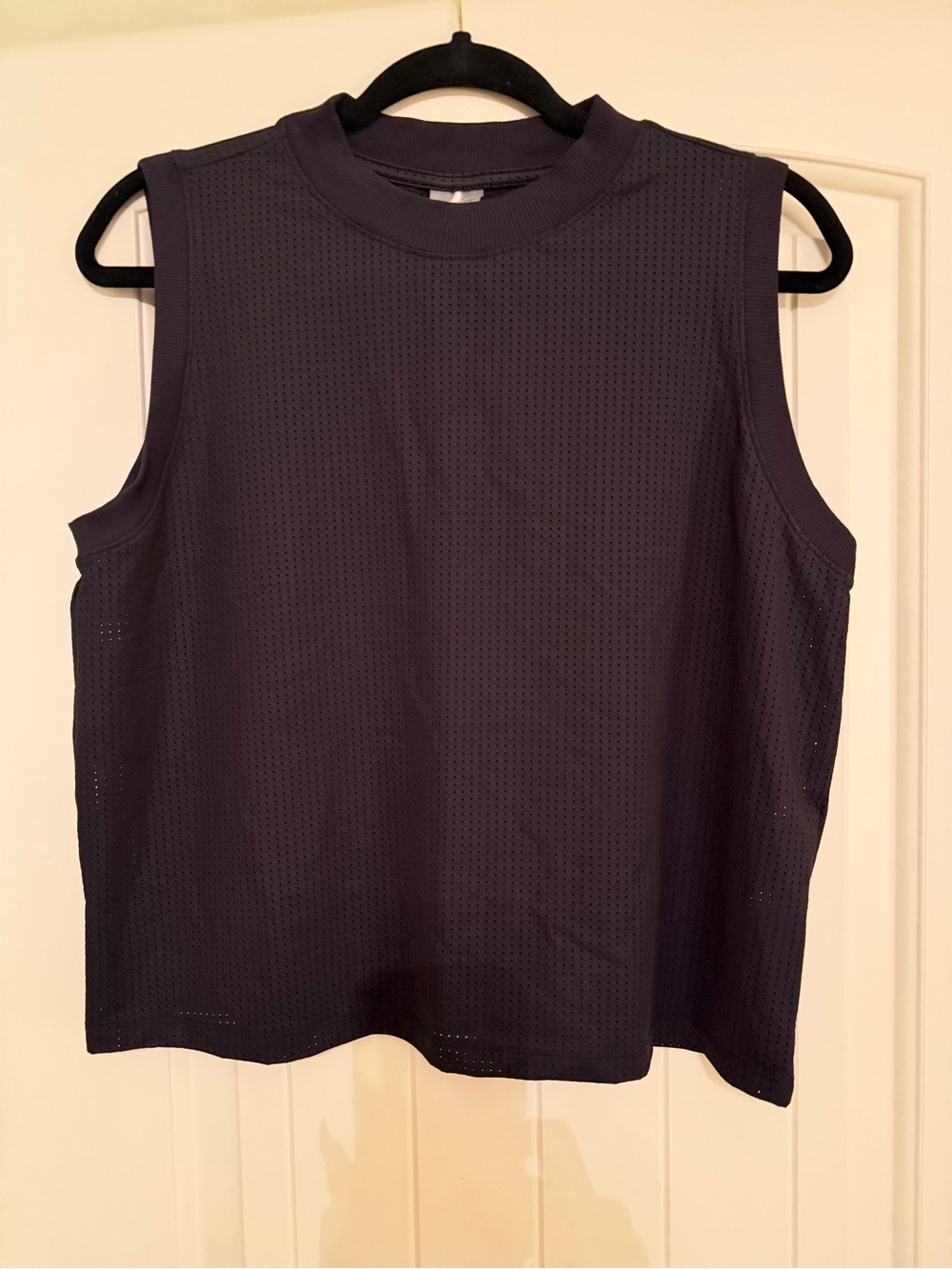 CAlia Sleeveless Mesh Tank in Black
